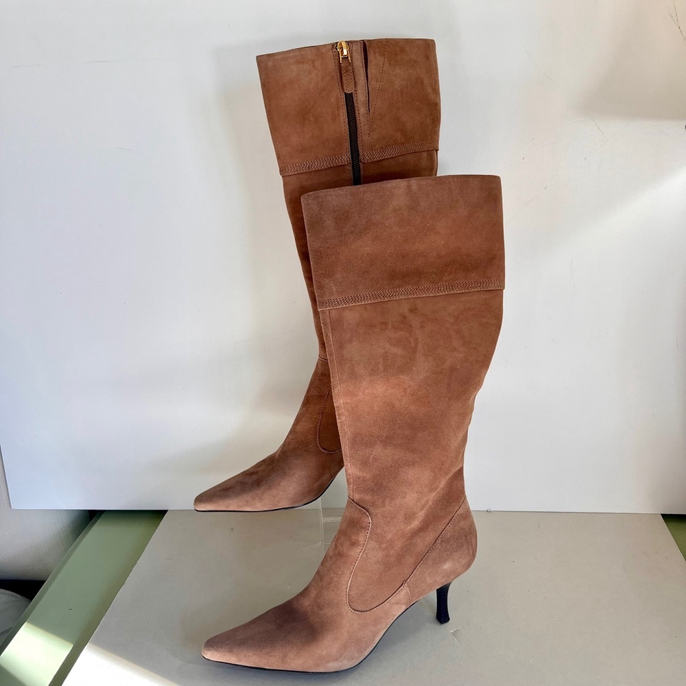 Crica Joan & David brown suede tall boots size 7.5.